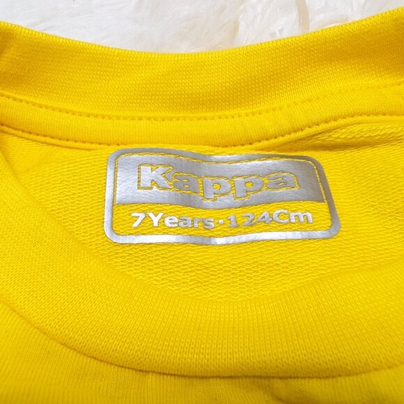 Kappa Unisex Crew Neck Yellow Pullover Loopknit with logo Sweatshirt for 7Y NWOT - Picture 8 of 8